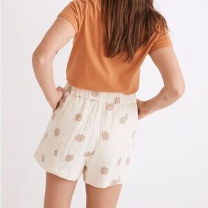 Madewell Lightspun Easy Pull-On Shorts in Portofino Daisies Size Small